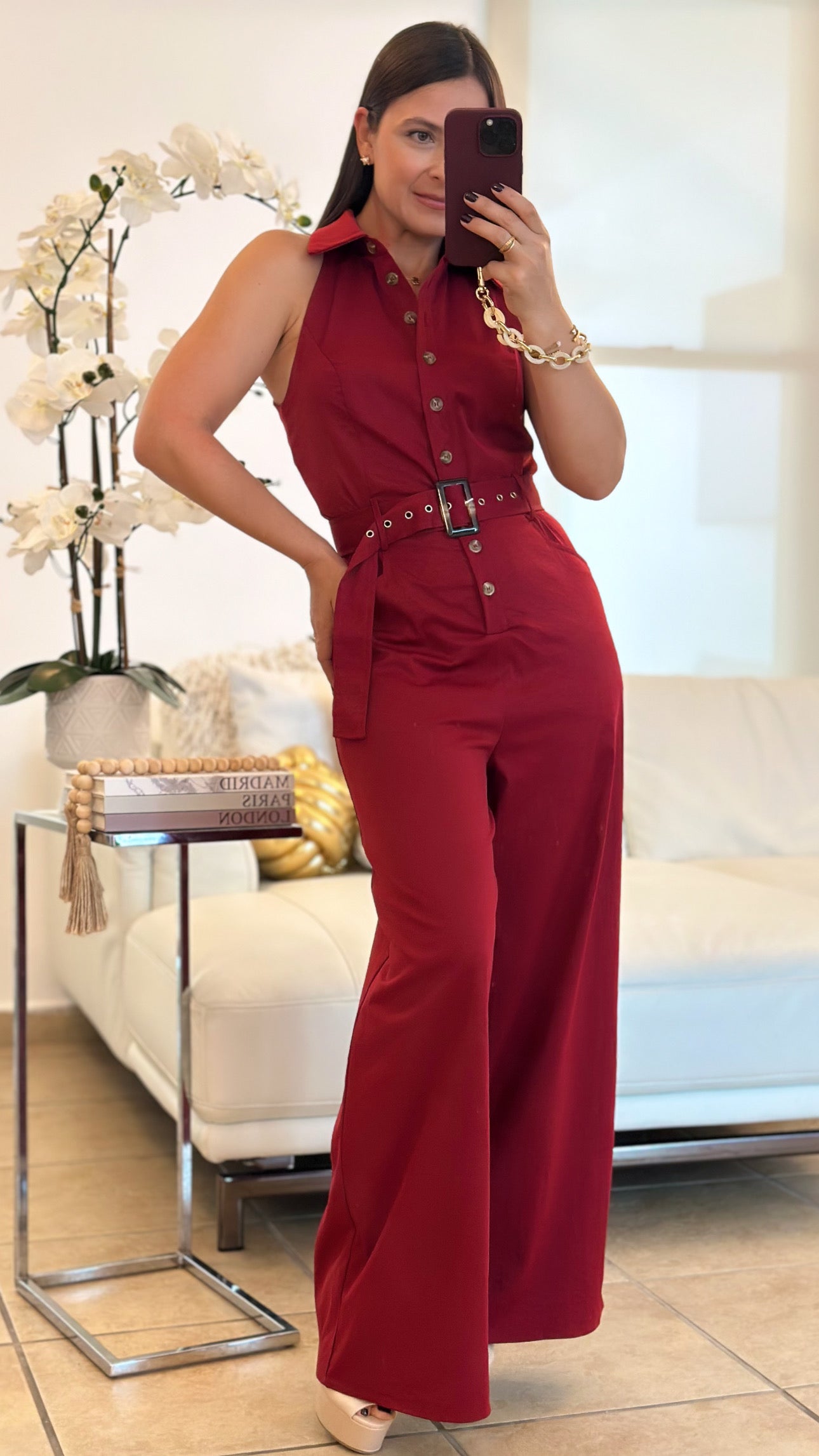 KIARA WINE JUMPSUIT