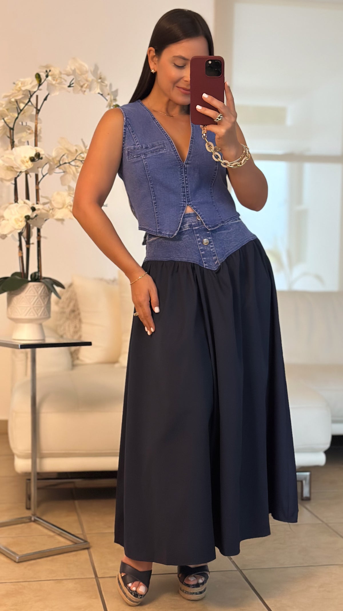 ERA DENIM SKIRT SET