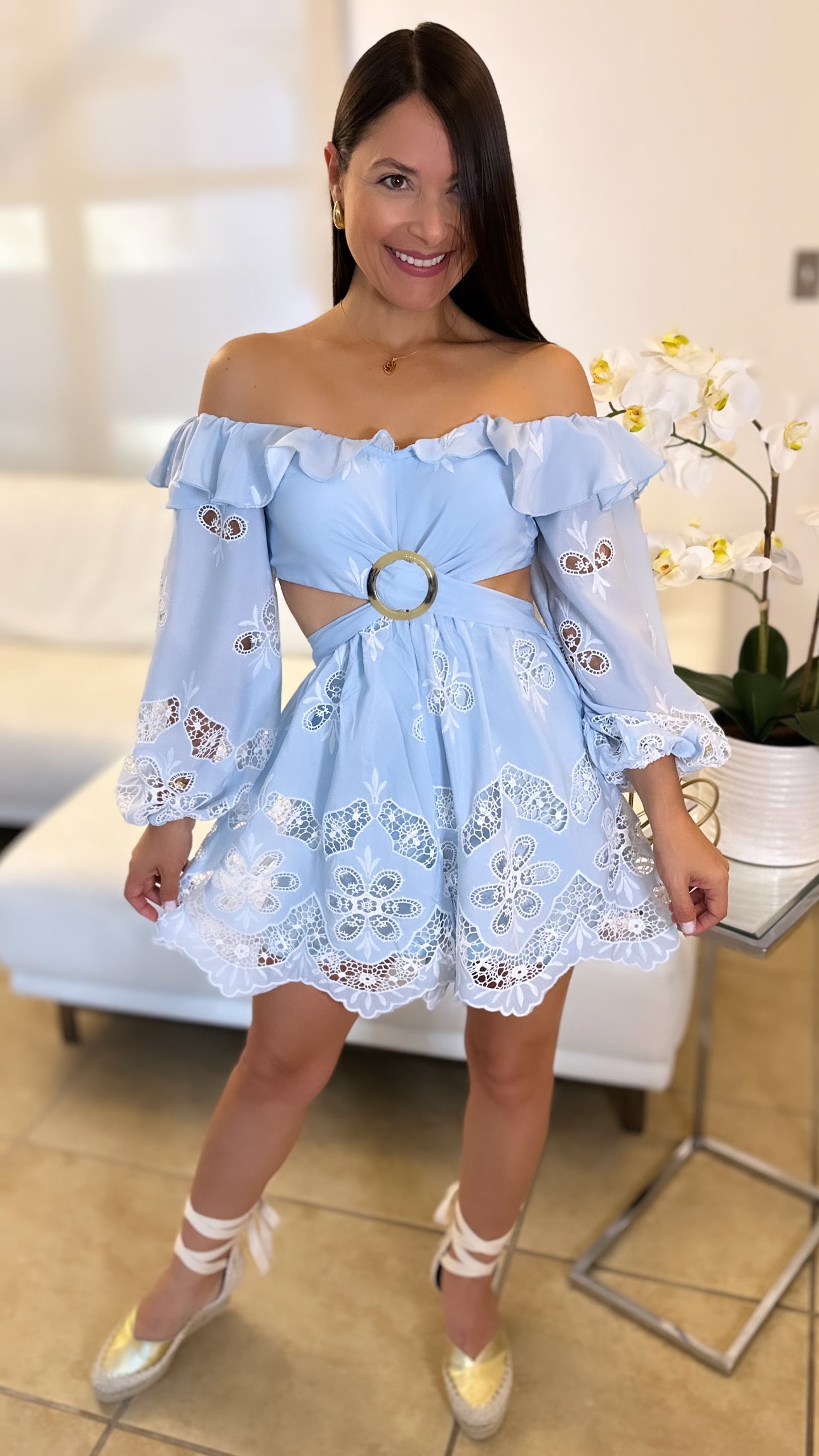 ZERAIDA S/BLUE ROMPER