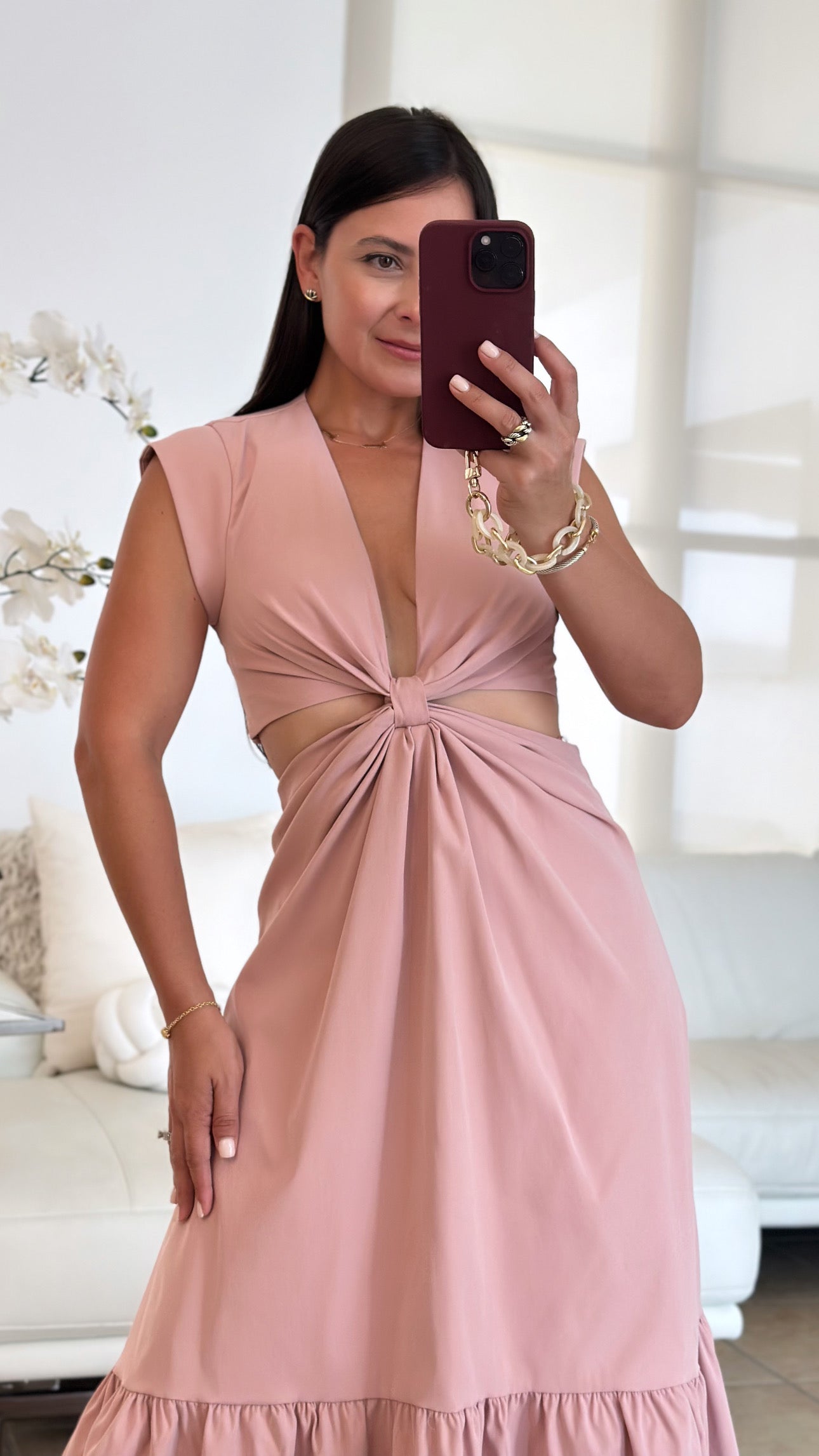 ISAURA MAUVE DRESS