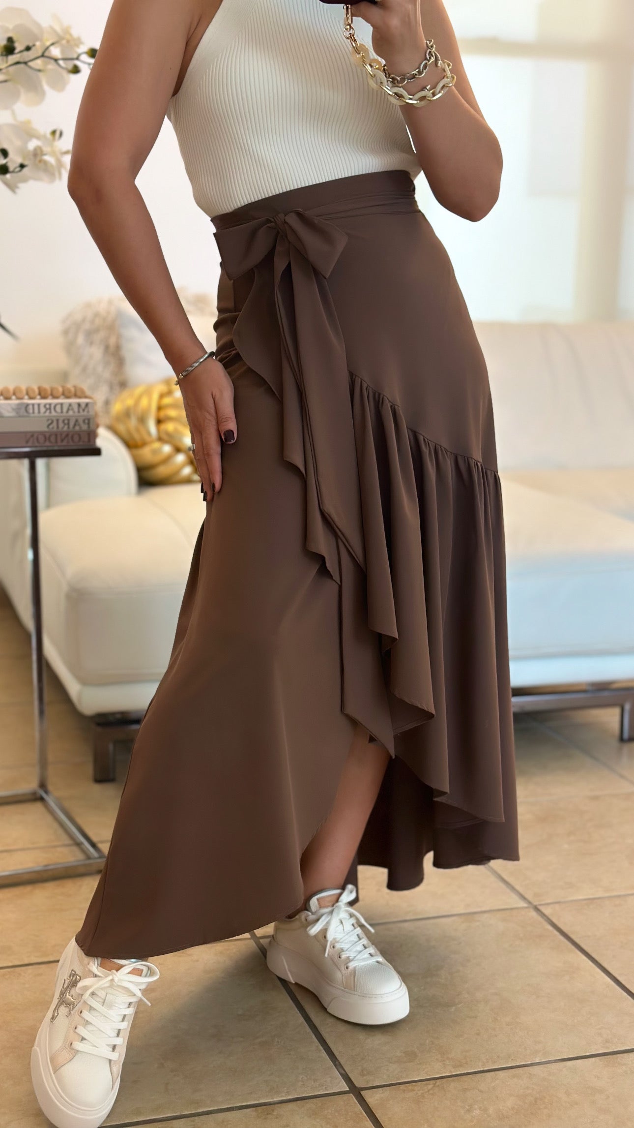 LOURDES CHOCO SKIRT
