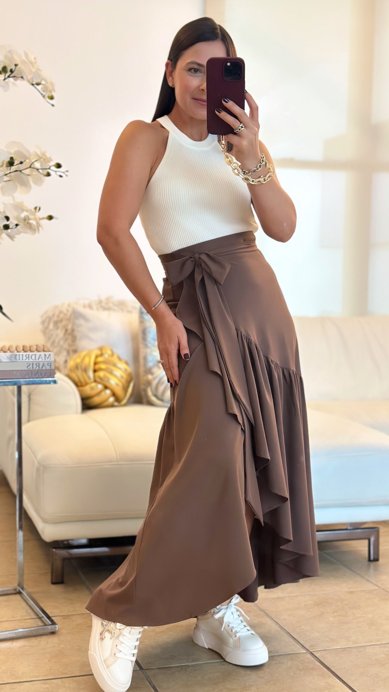 LOURDES CHOCO SKIRT