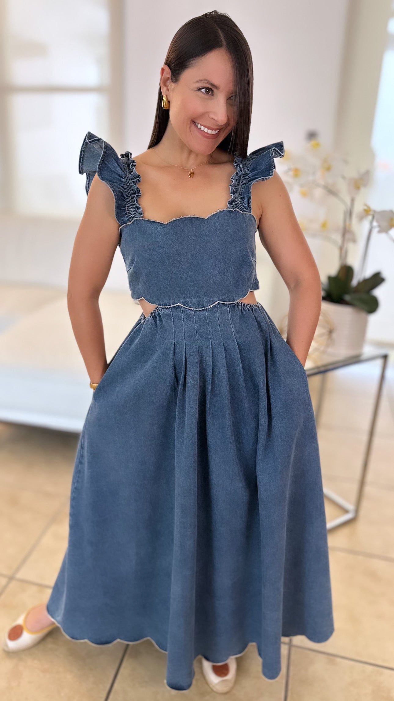 LAILA DENIM DRESS