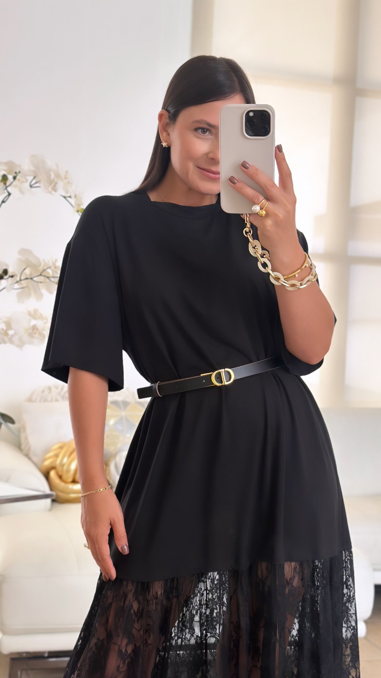 BLACK SHIRT DRESS