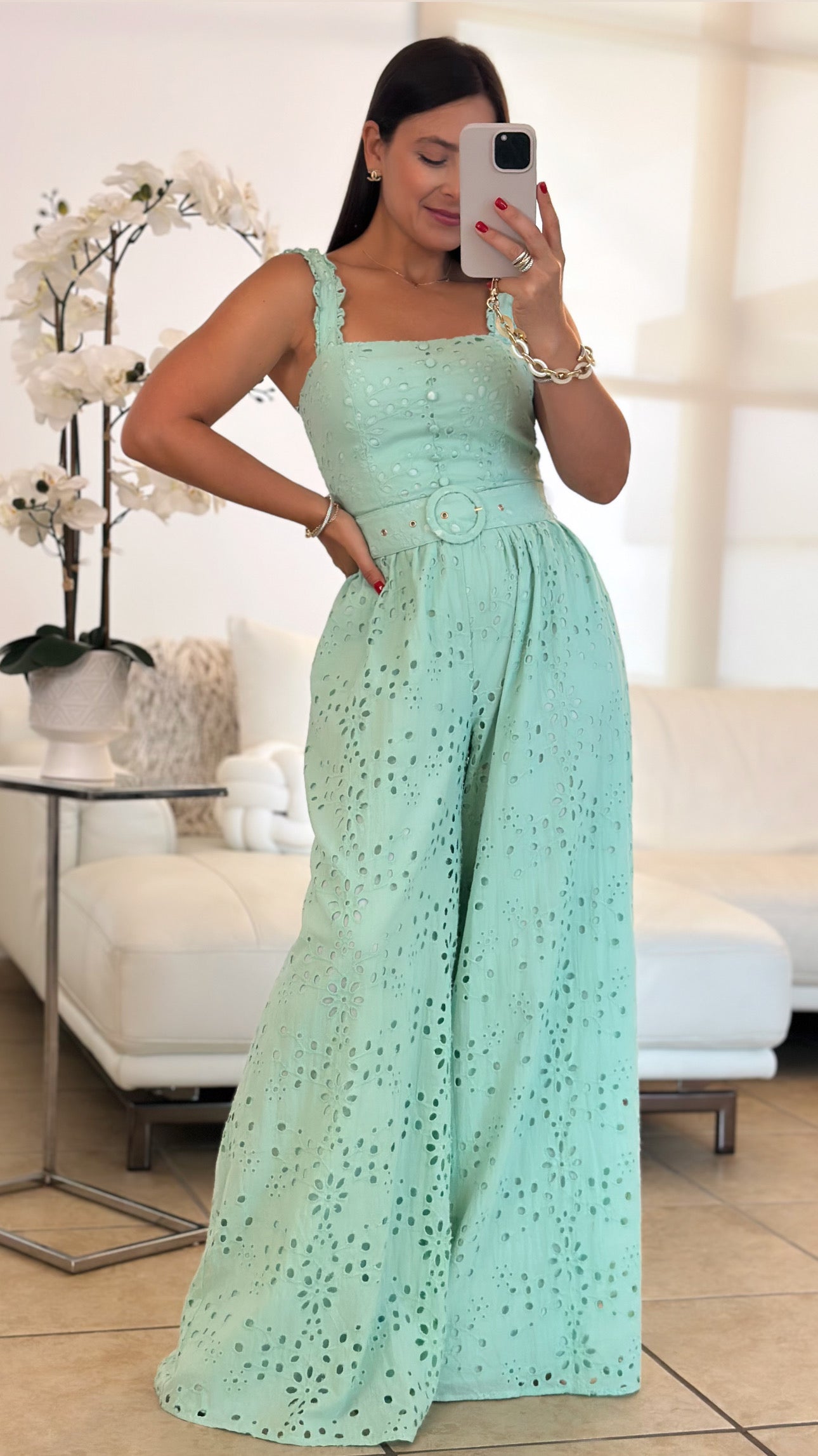SERENA EYELET JUMPSUIT
