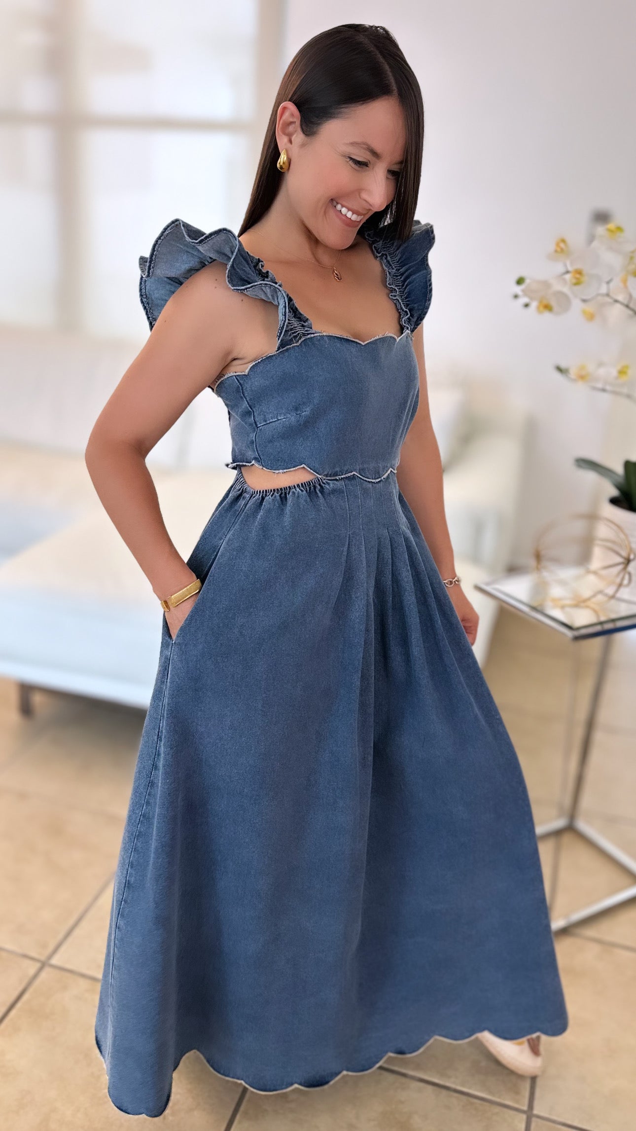 LAILA DENIM DRESS