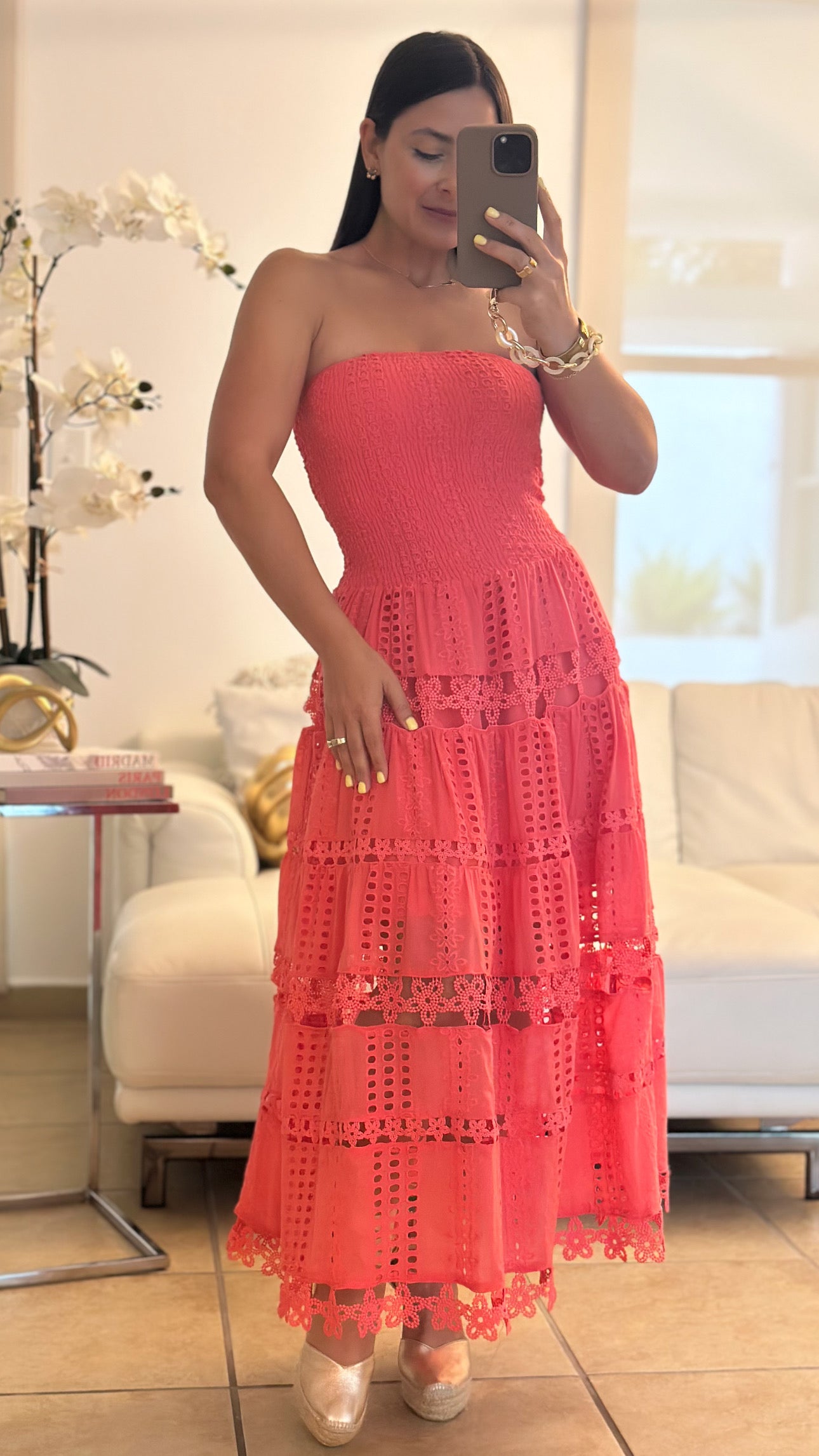 MELANI CORAL DRESS