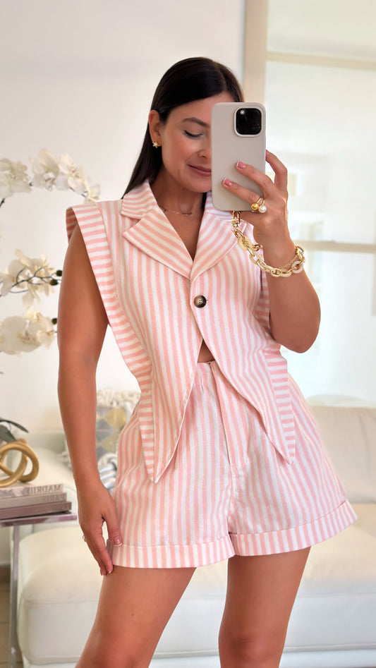 EVELYN STRIPED ROMPER