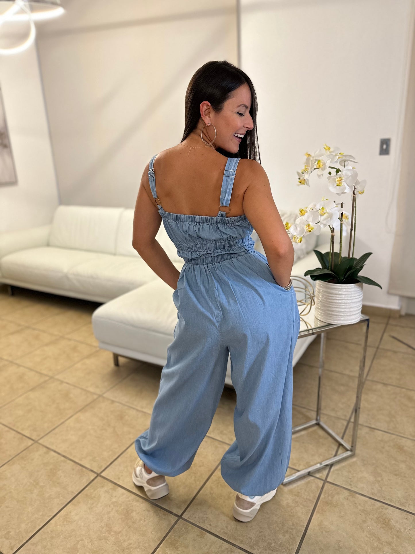 ELENA CHAMBRAY JUMPSUIT