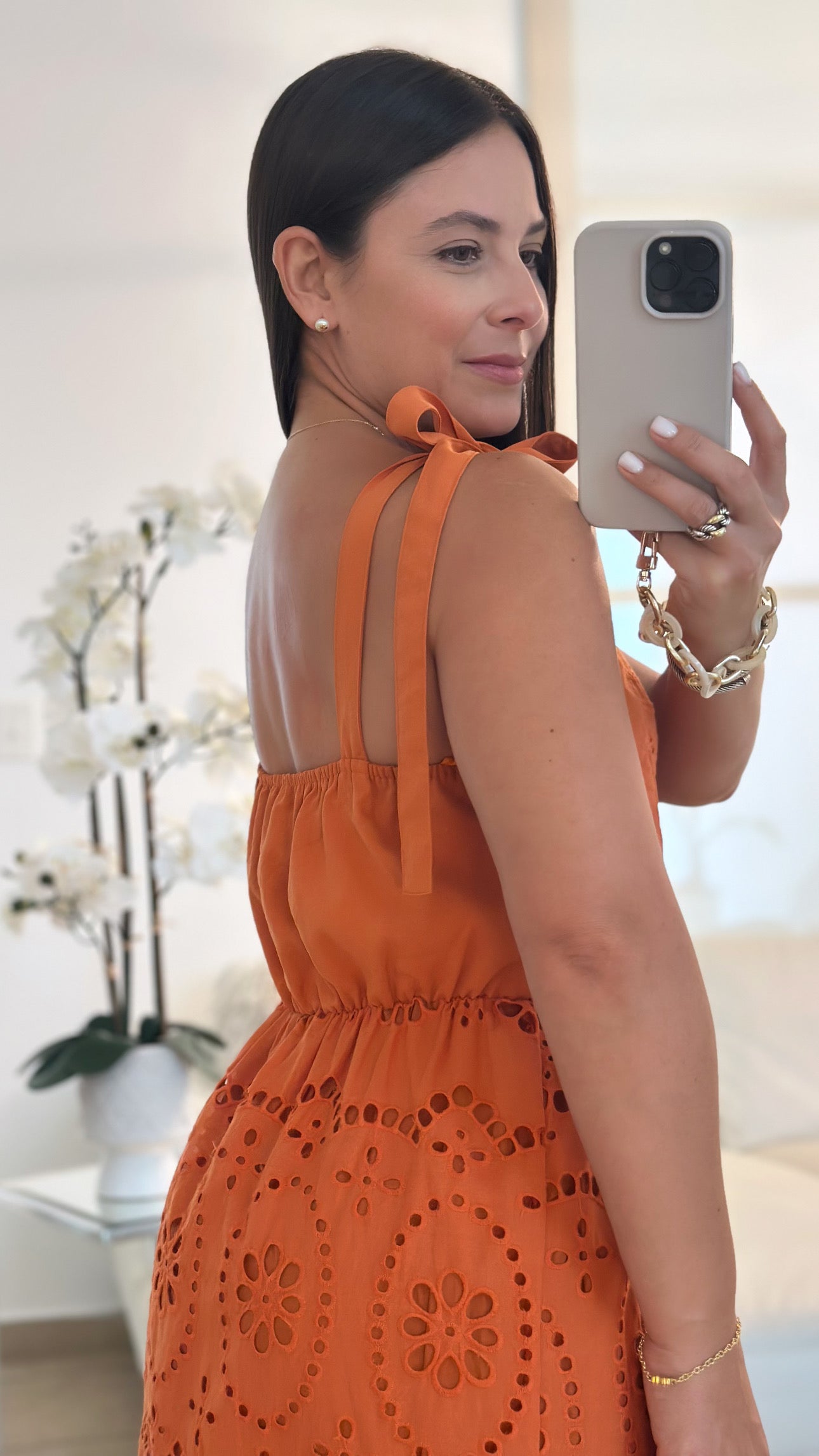 AMARA EYELET DRESS