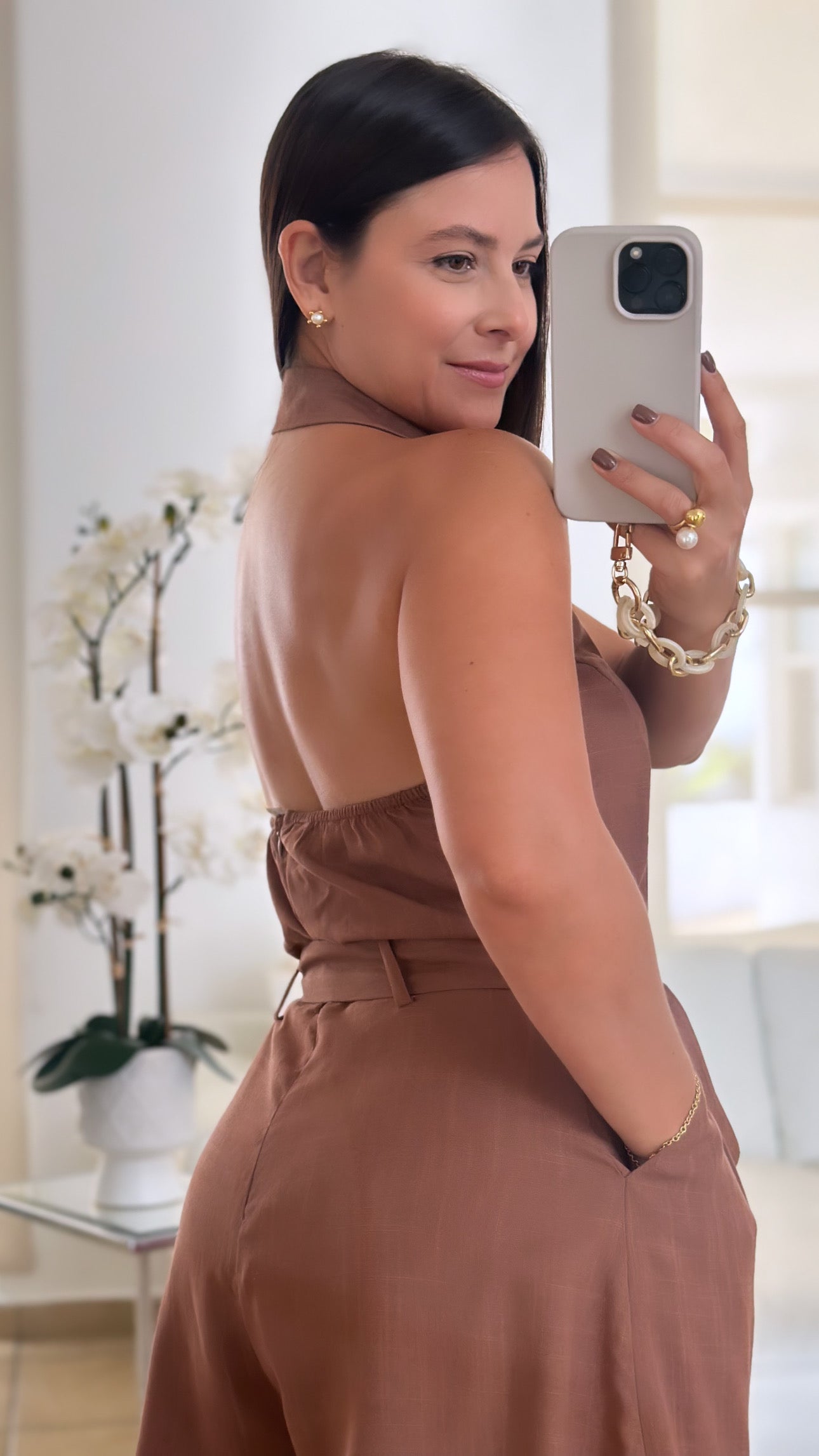 CAPRI MOCHA ROMPER