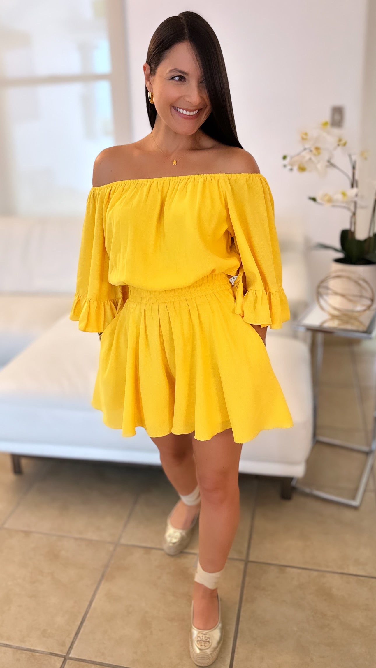 MEREDITH YELLOW ROMPER