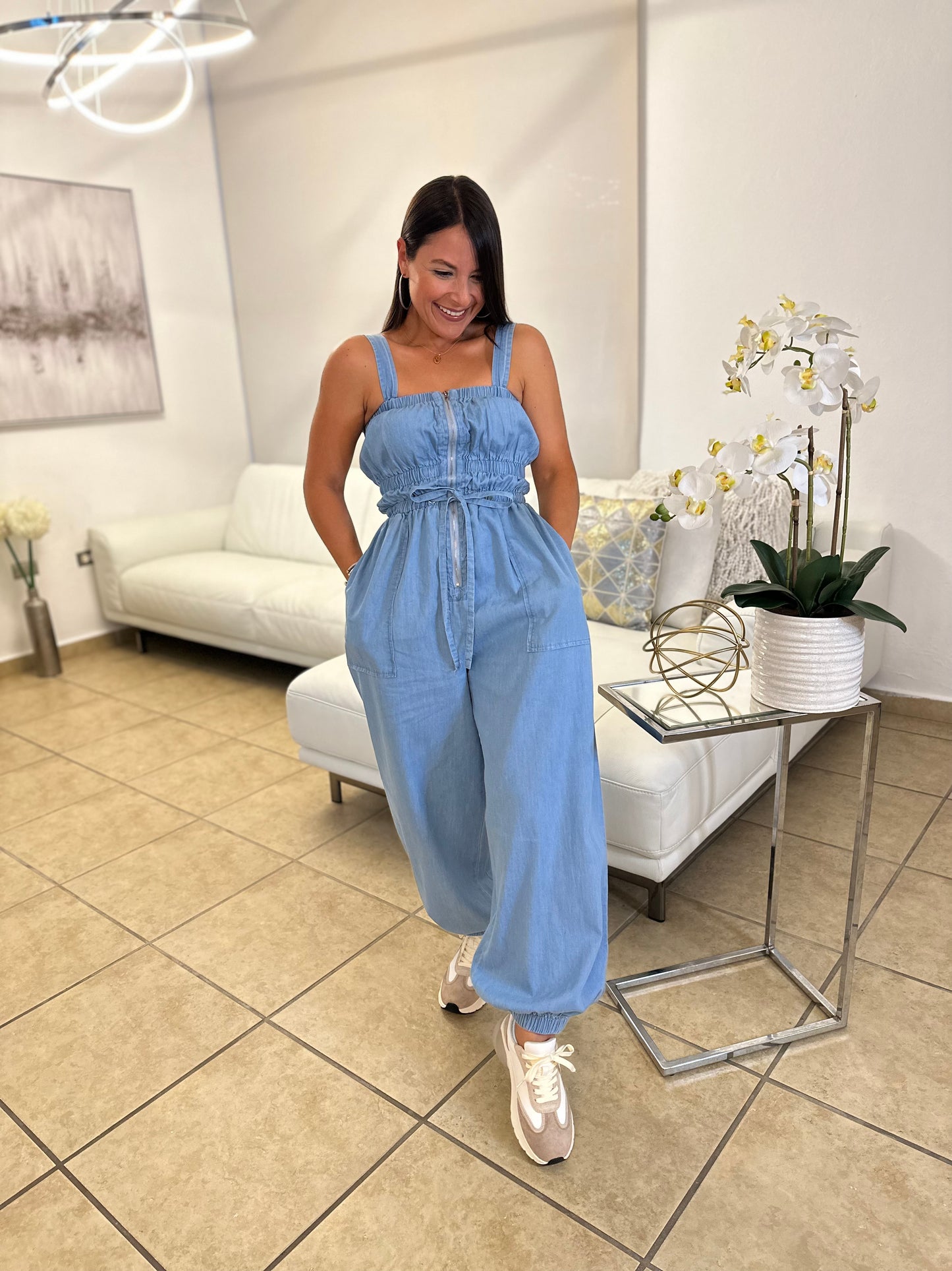 ELENA CHAMBRAY JUMPSUIT