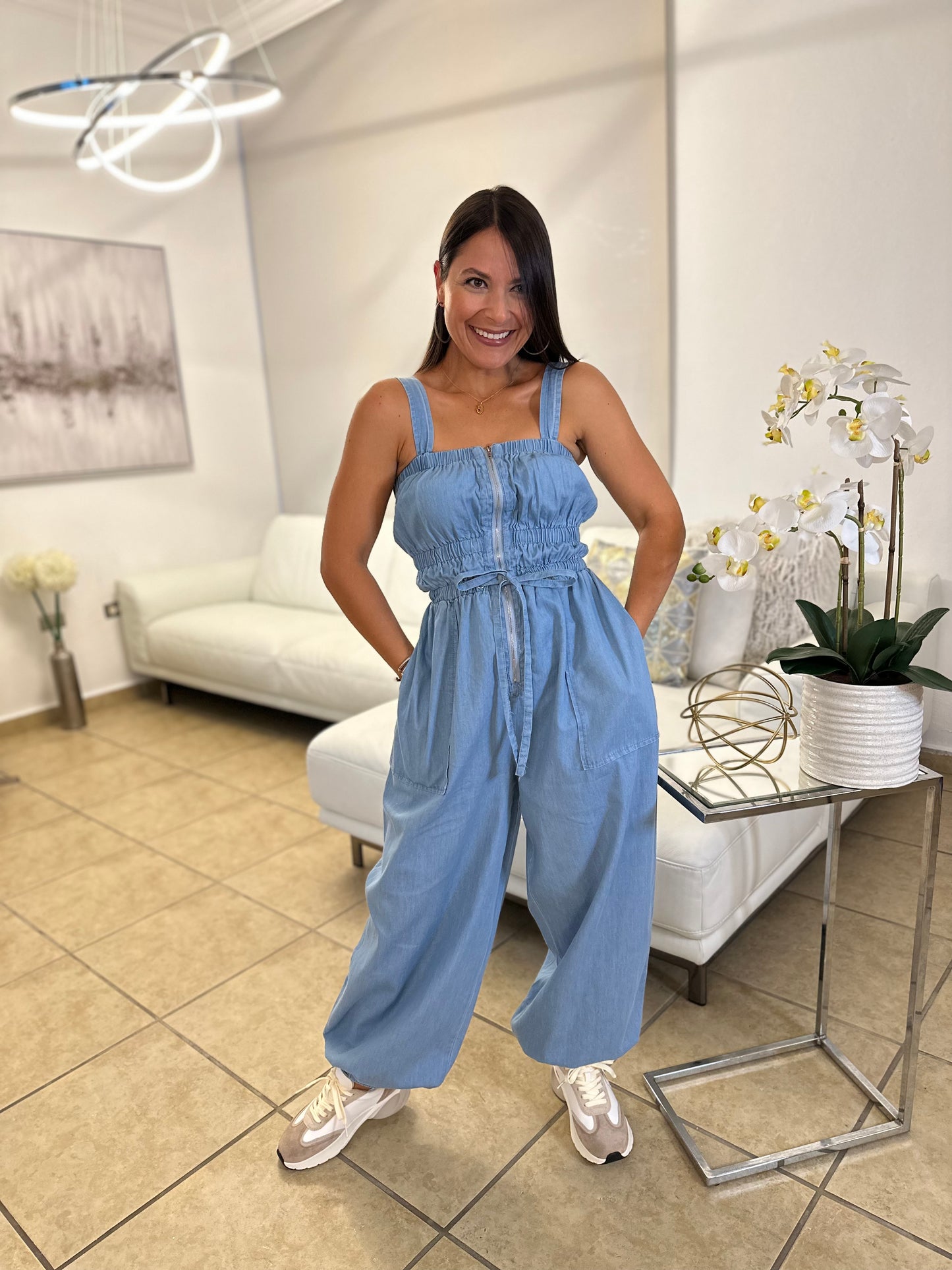 ELENA CHAMBRAY JUMPSUIT