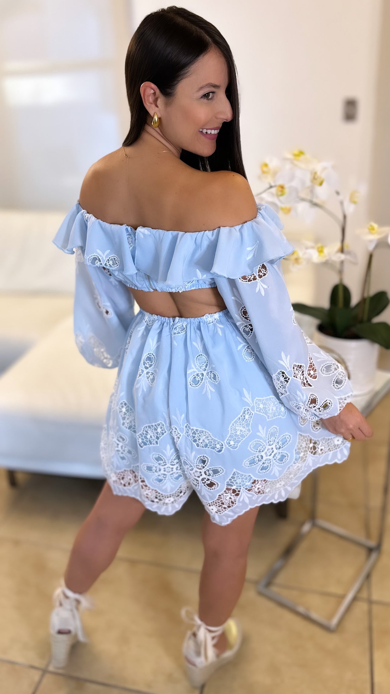 ZERAIDA S/BLUE ROMPER