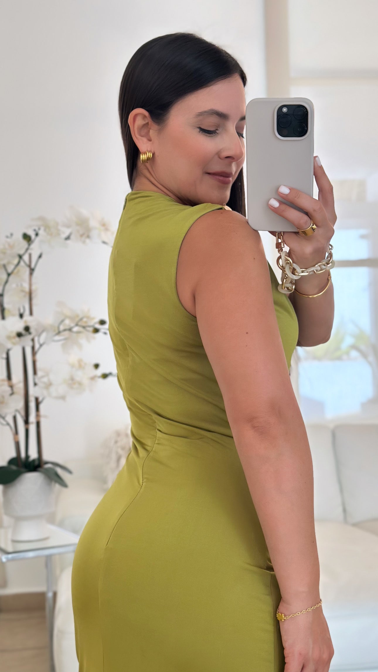 OLIVIA OLIVE DRESS