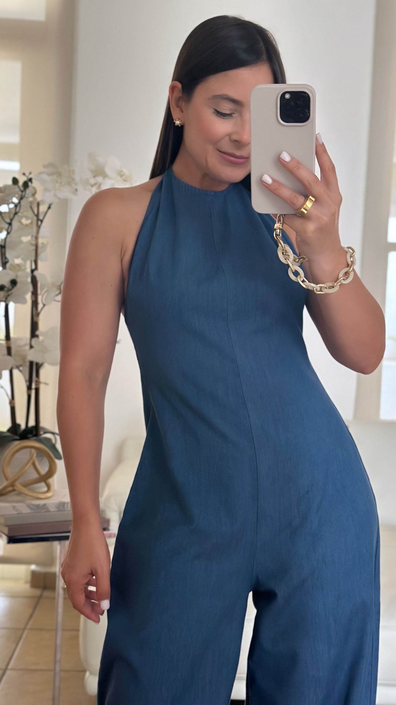 CHLOE DENIM JUMPSUIT