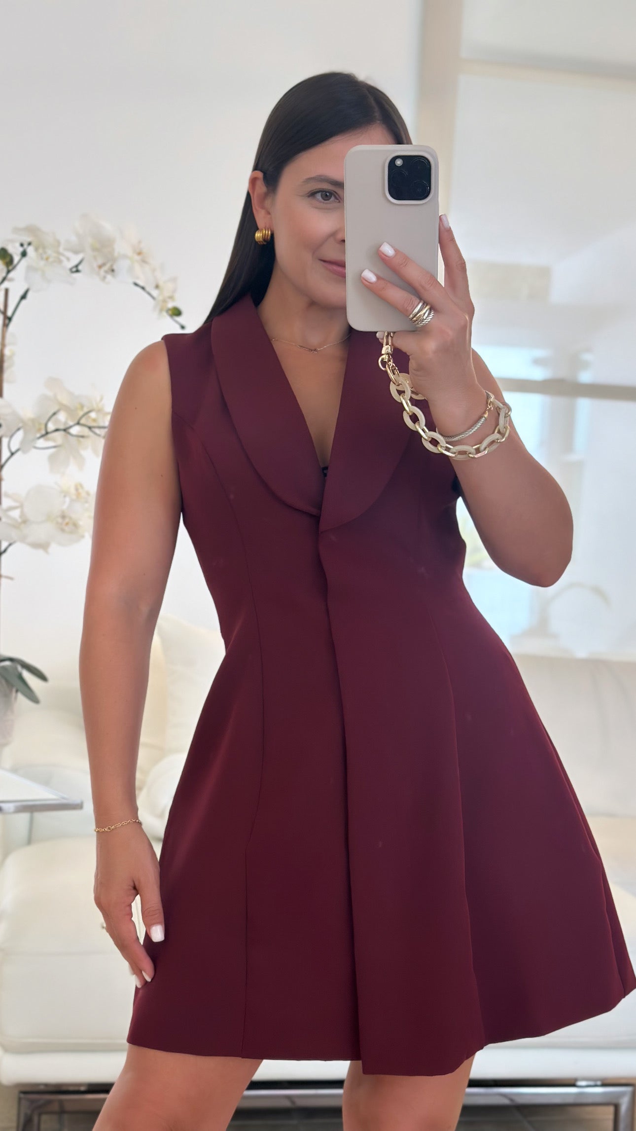 BELLE BURDEOS BLAZER DRESS