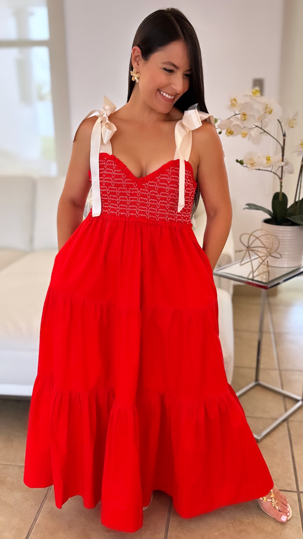 AZALIA TOMATO DRESS