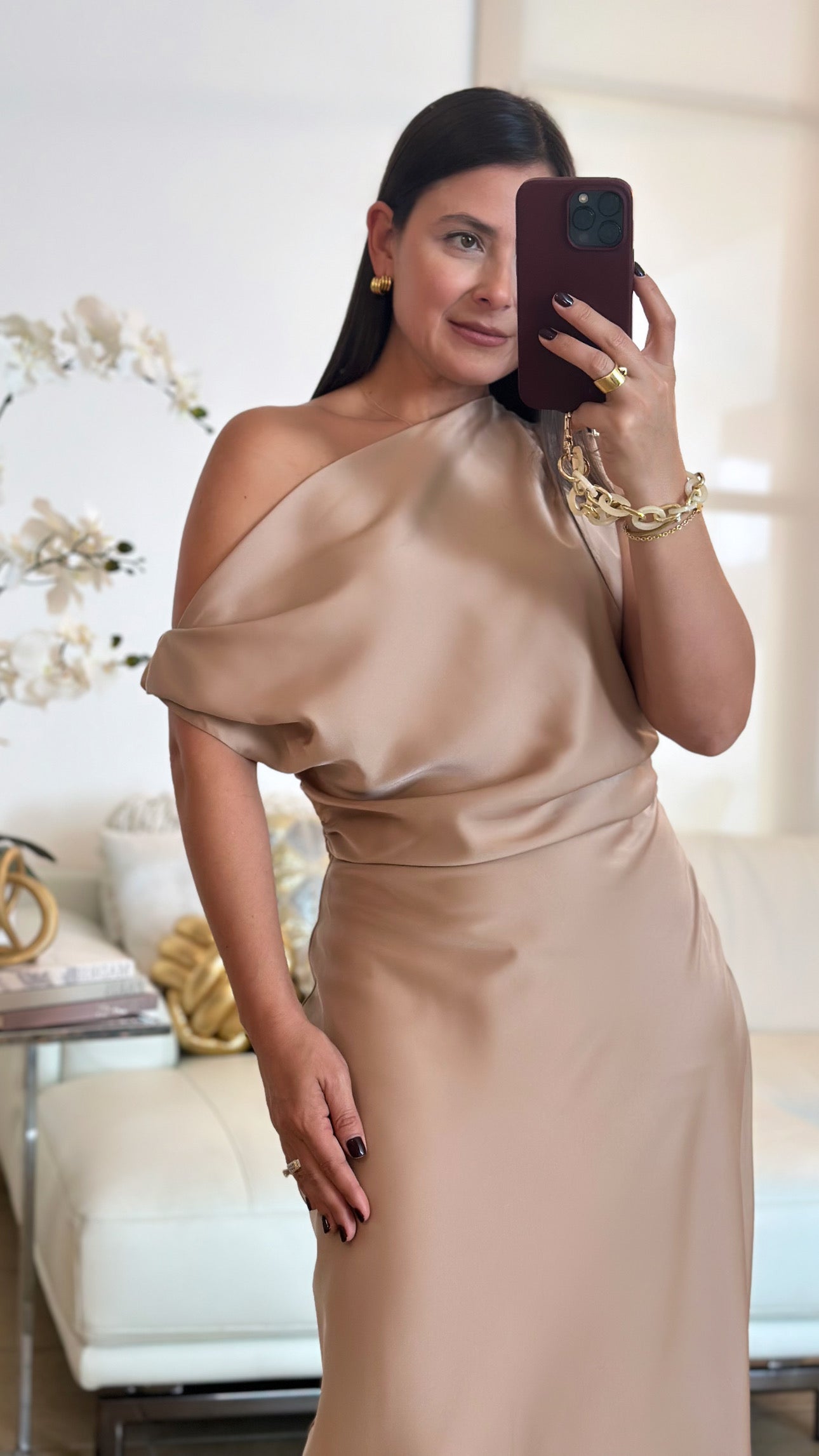 MARI SATIN DRESS