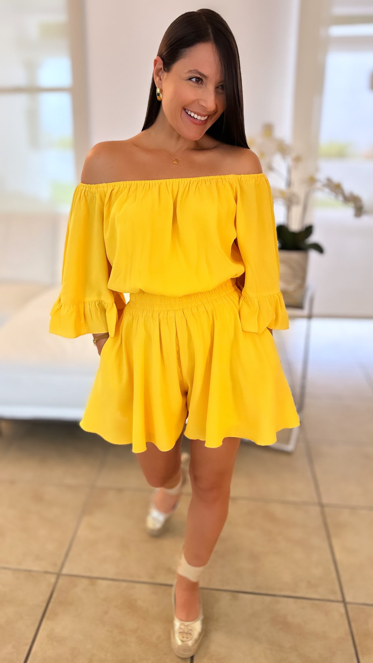 MEREDITH YELLOW ROMPER