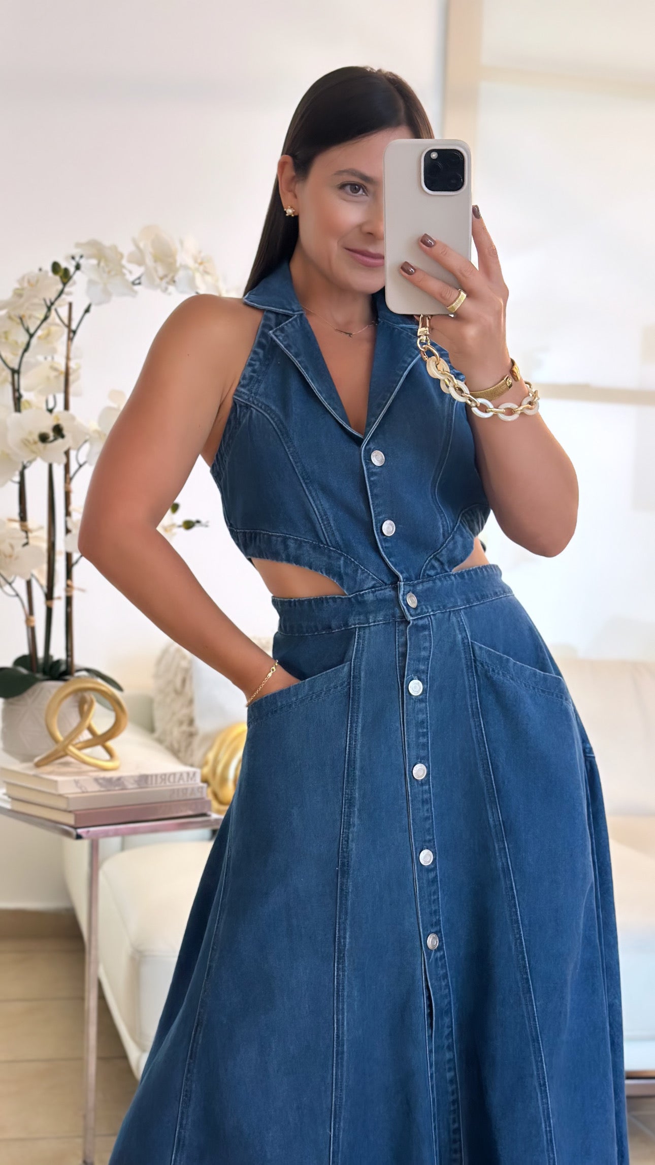 CECI DENIM DRESS