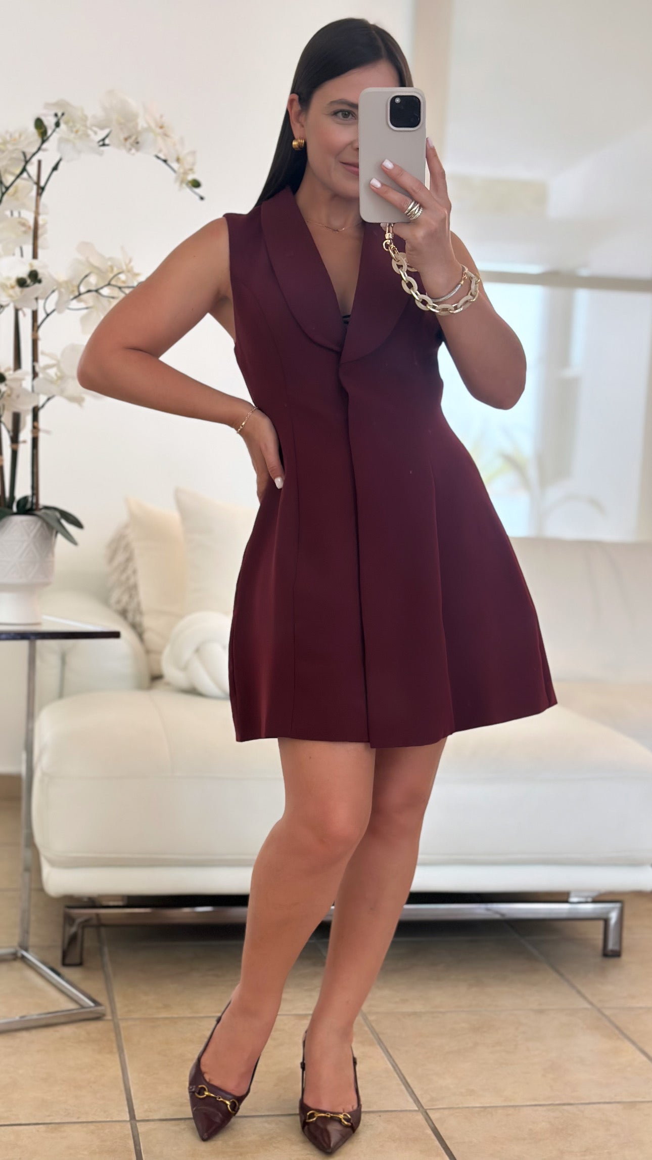 BELLE BURDEOS BLAZER DRESS