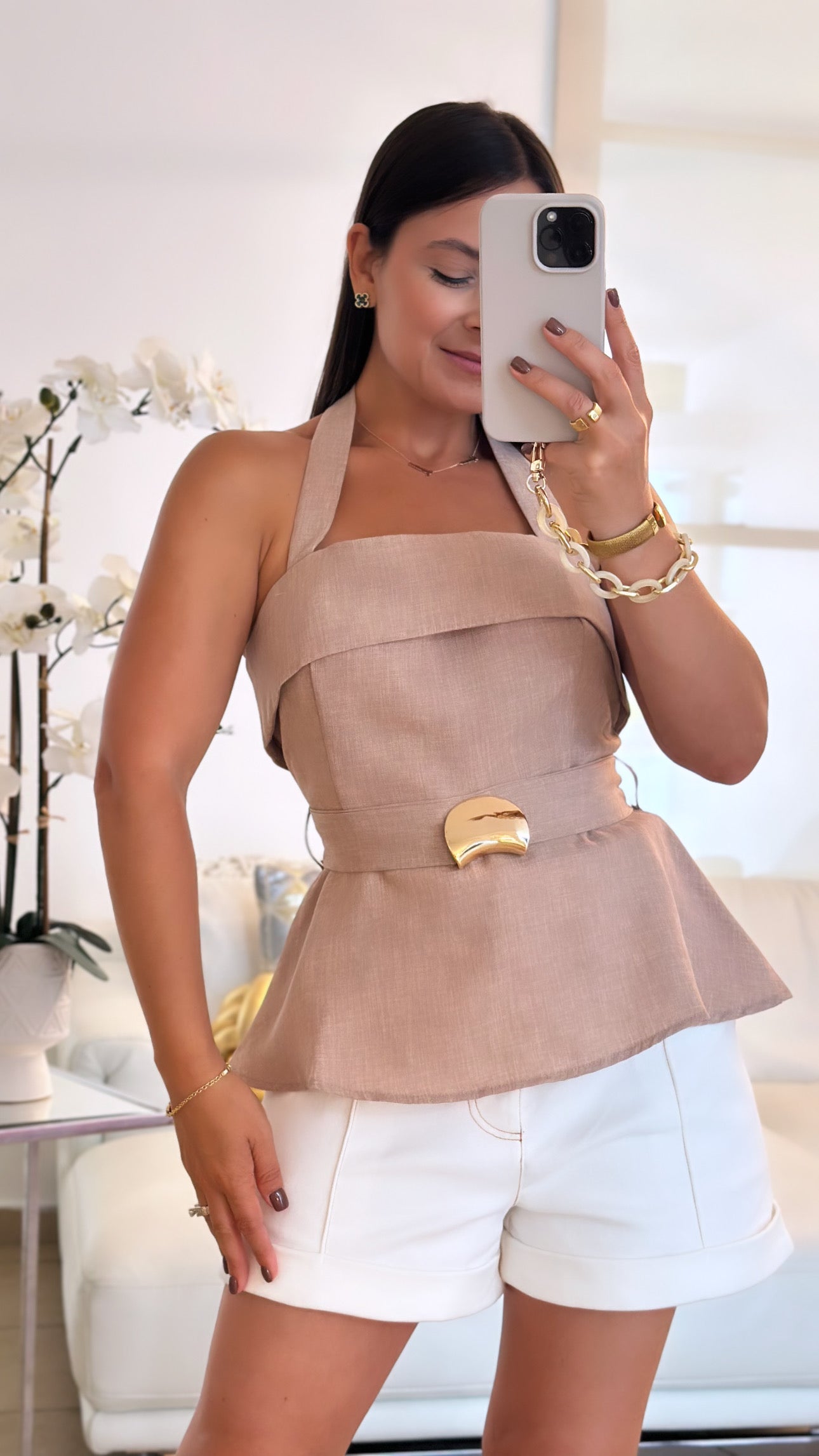 DORE TAUPE LUXE TOP