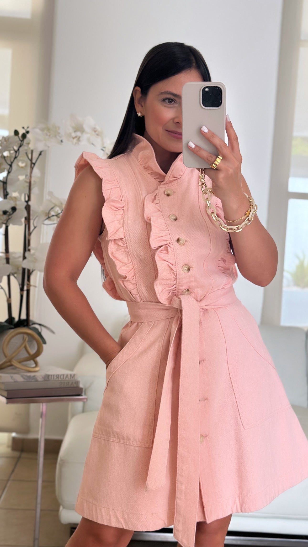 MAUVE DENIM DRESS