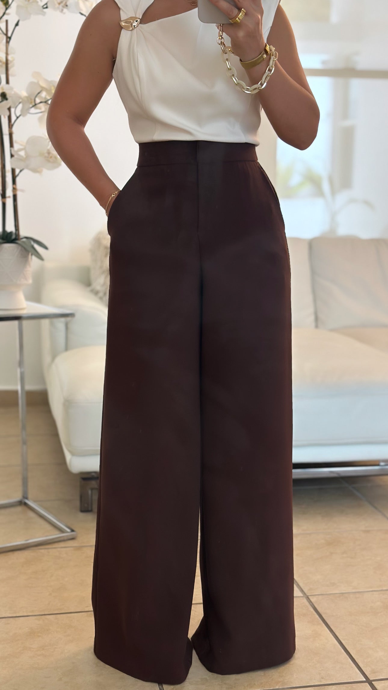 TAILORED BROWN PANT