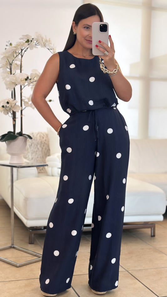 AMELIA NAVY DOTS SET