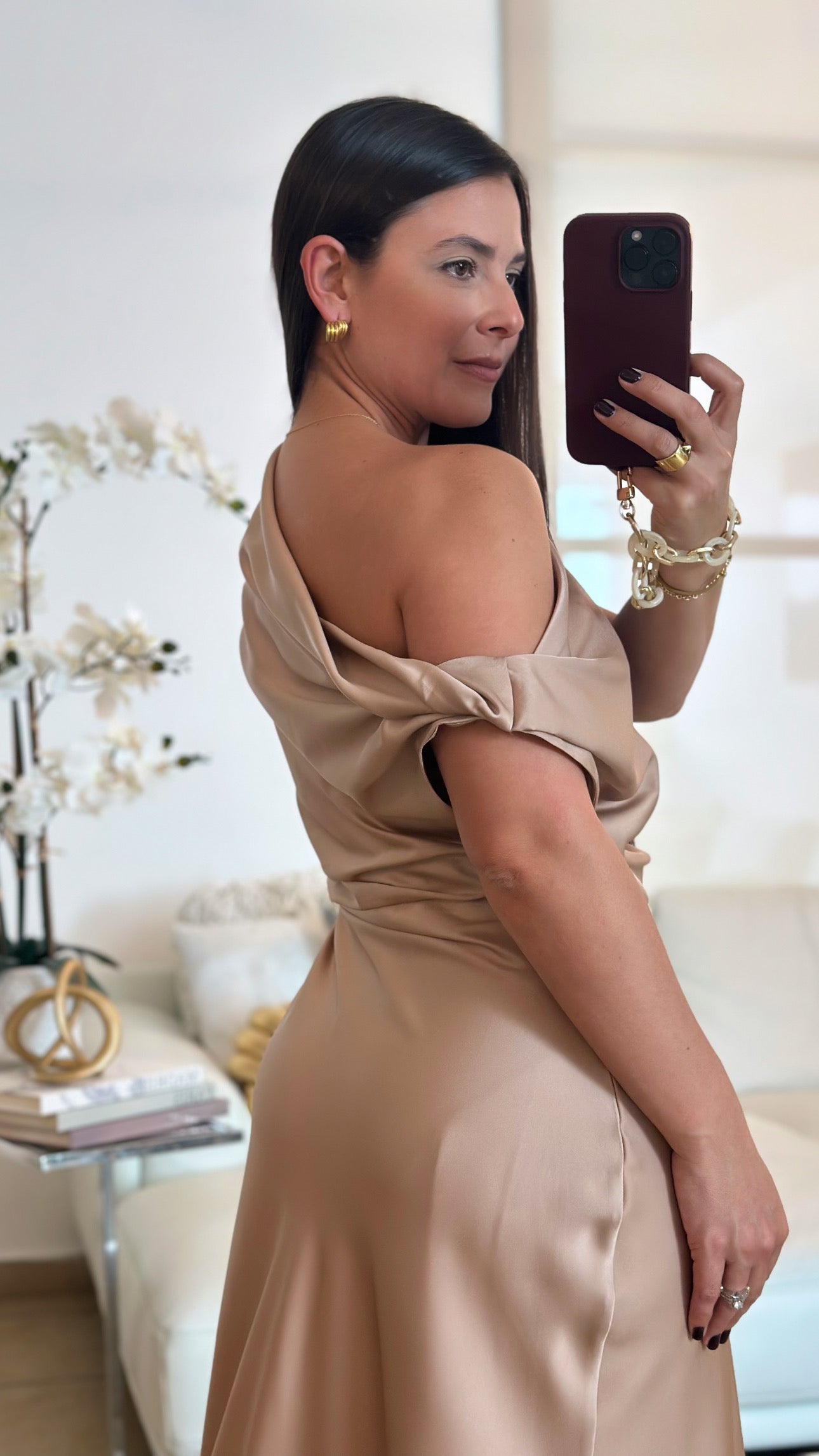 MARI SATIN DRESS