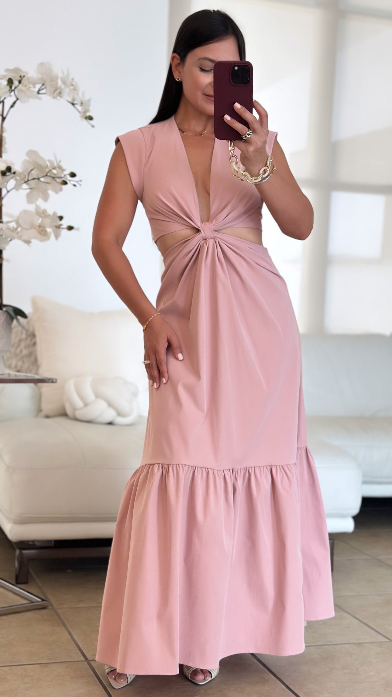 ISAURA MAUVE DRESS