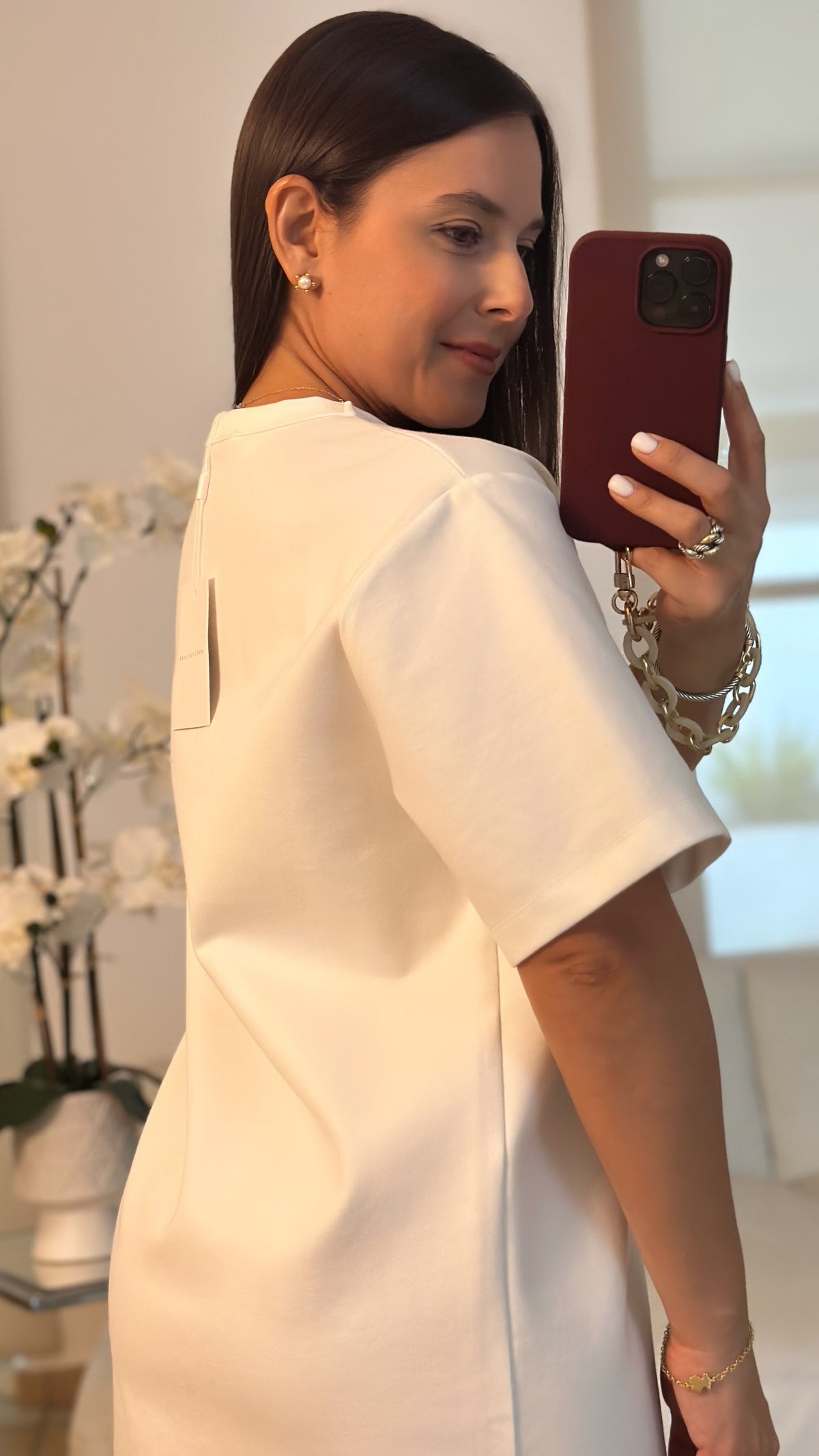 WHITE LUXE SHIRT DRESS