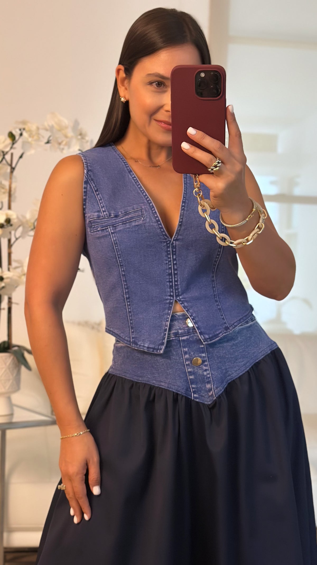 ERA DENIM SKIRT SET