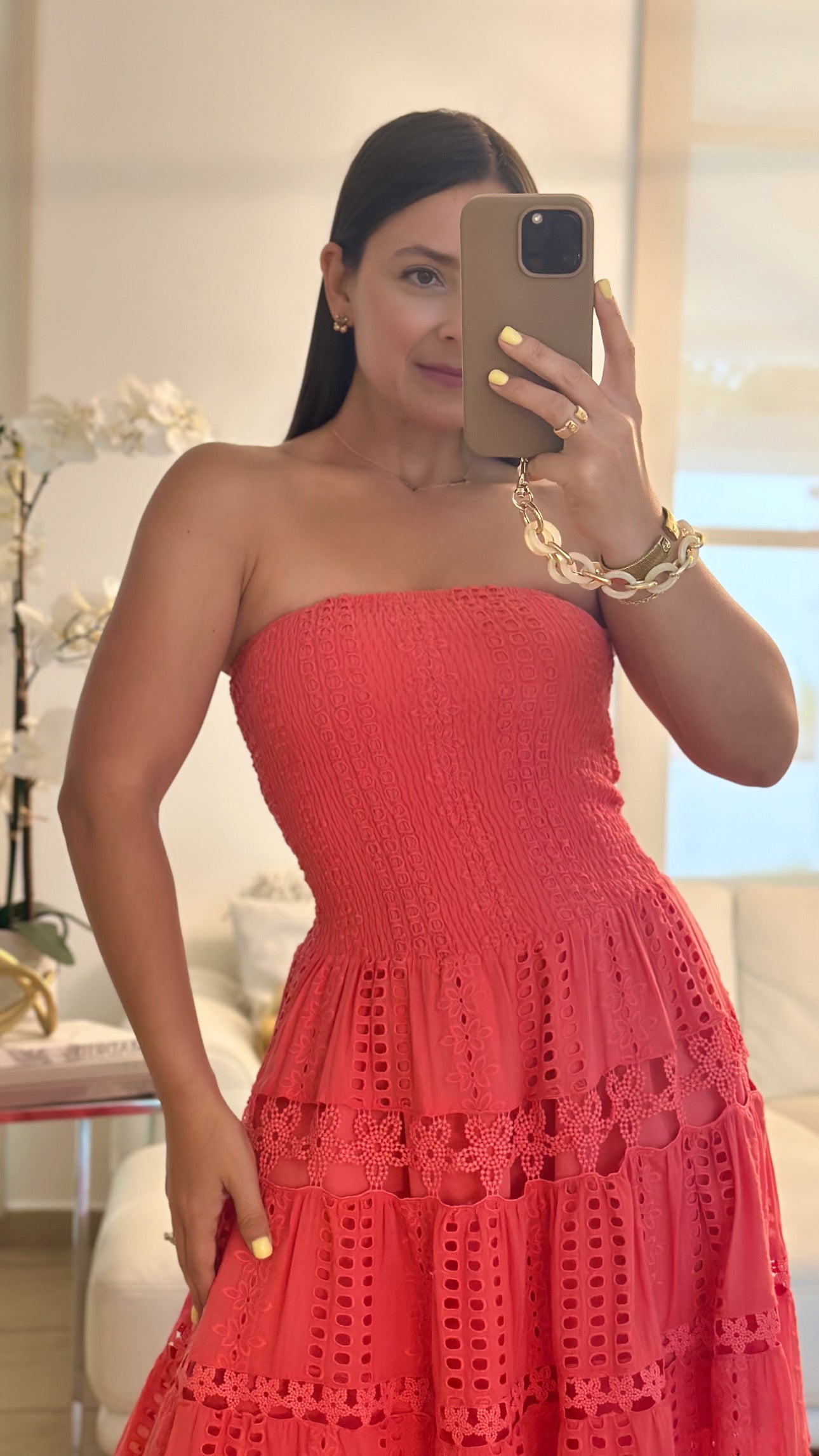 MELANI CORAL DRESS