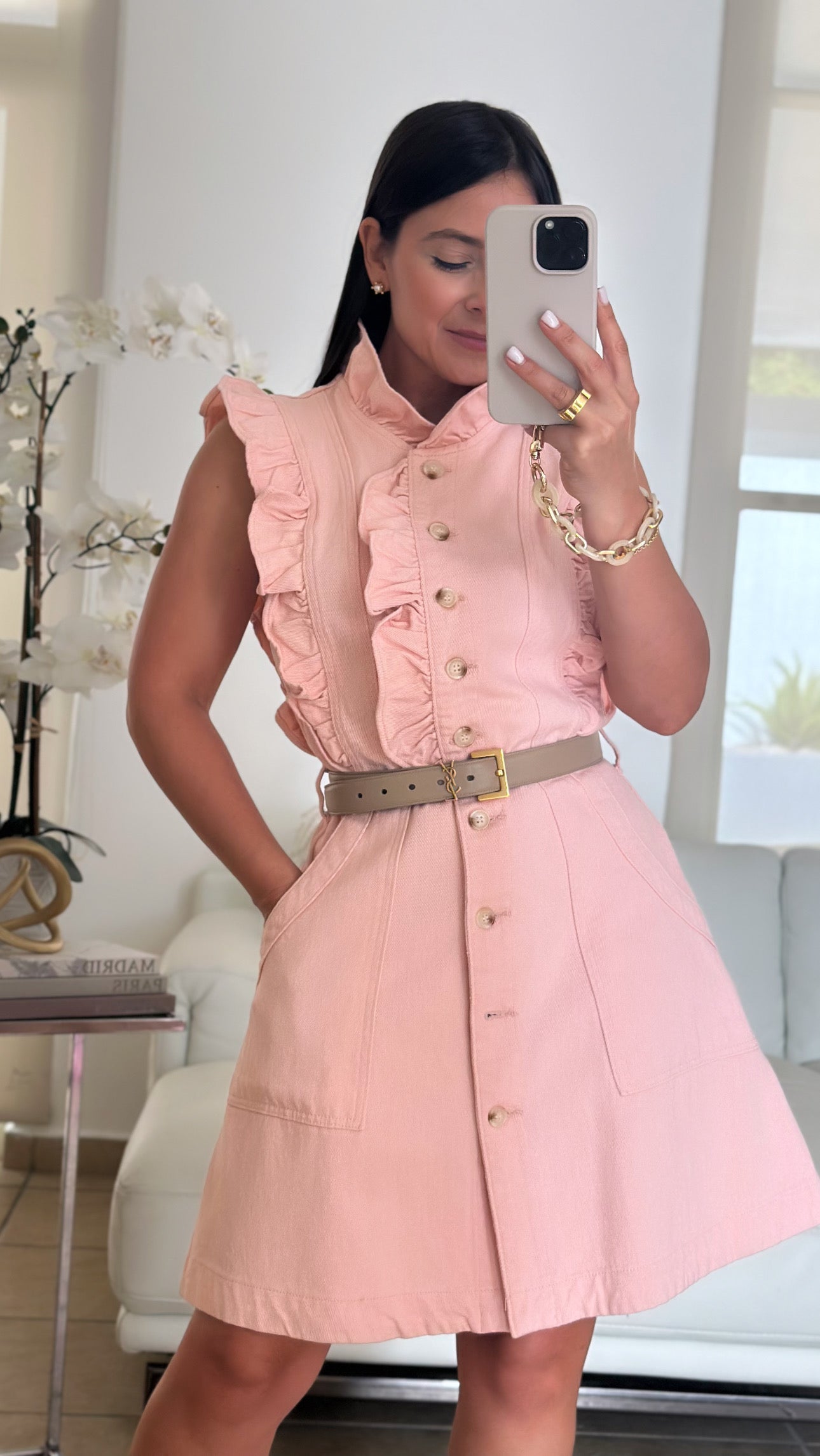 MAUVE DENIM DRESS