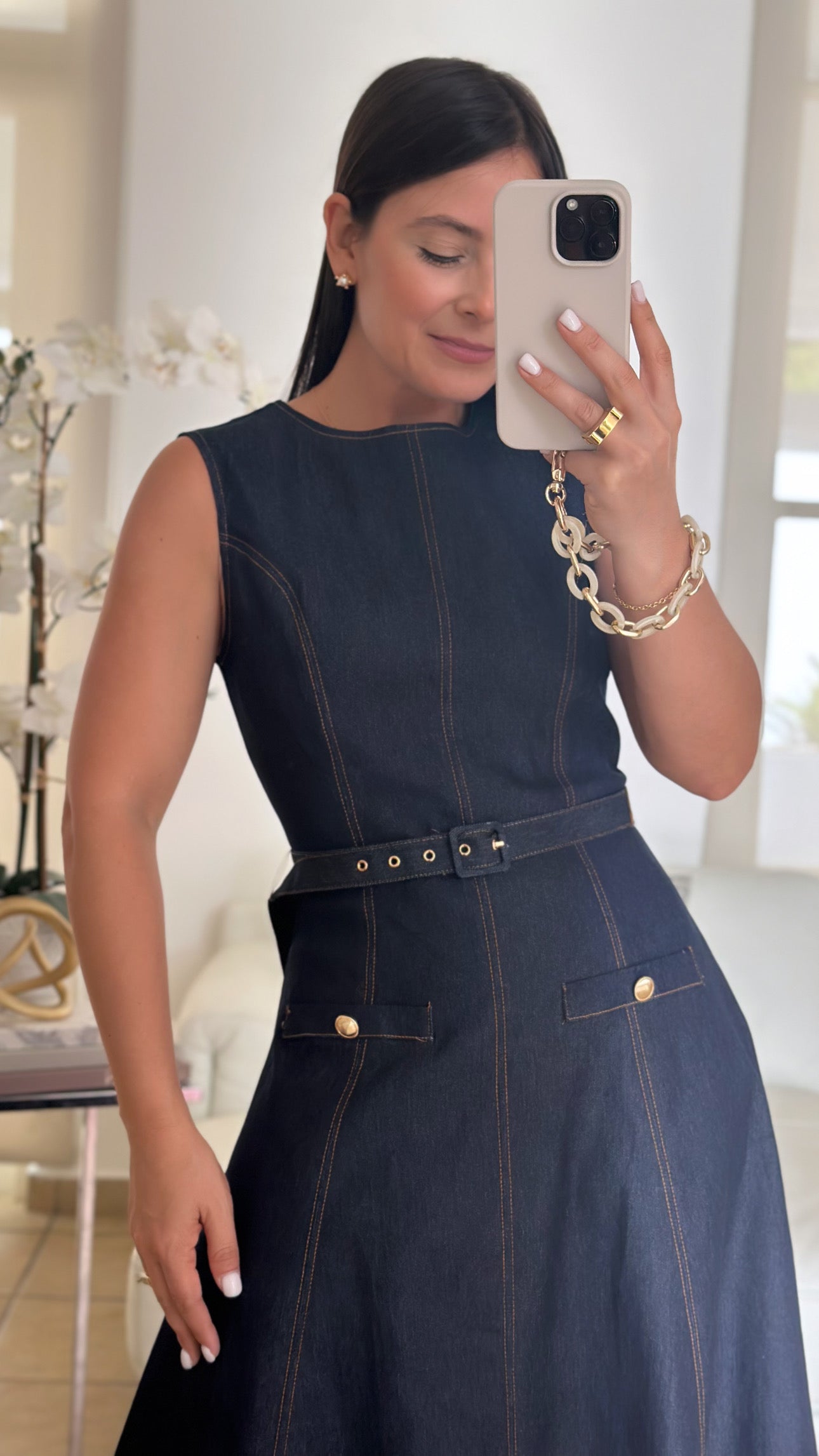 ELENA DENIM DRESS