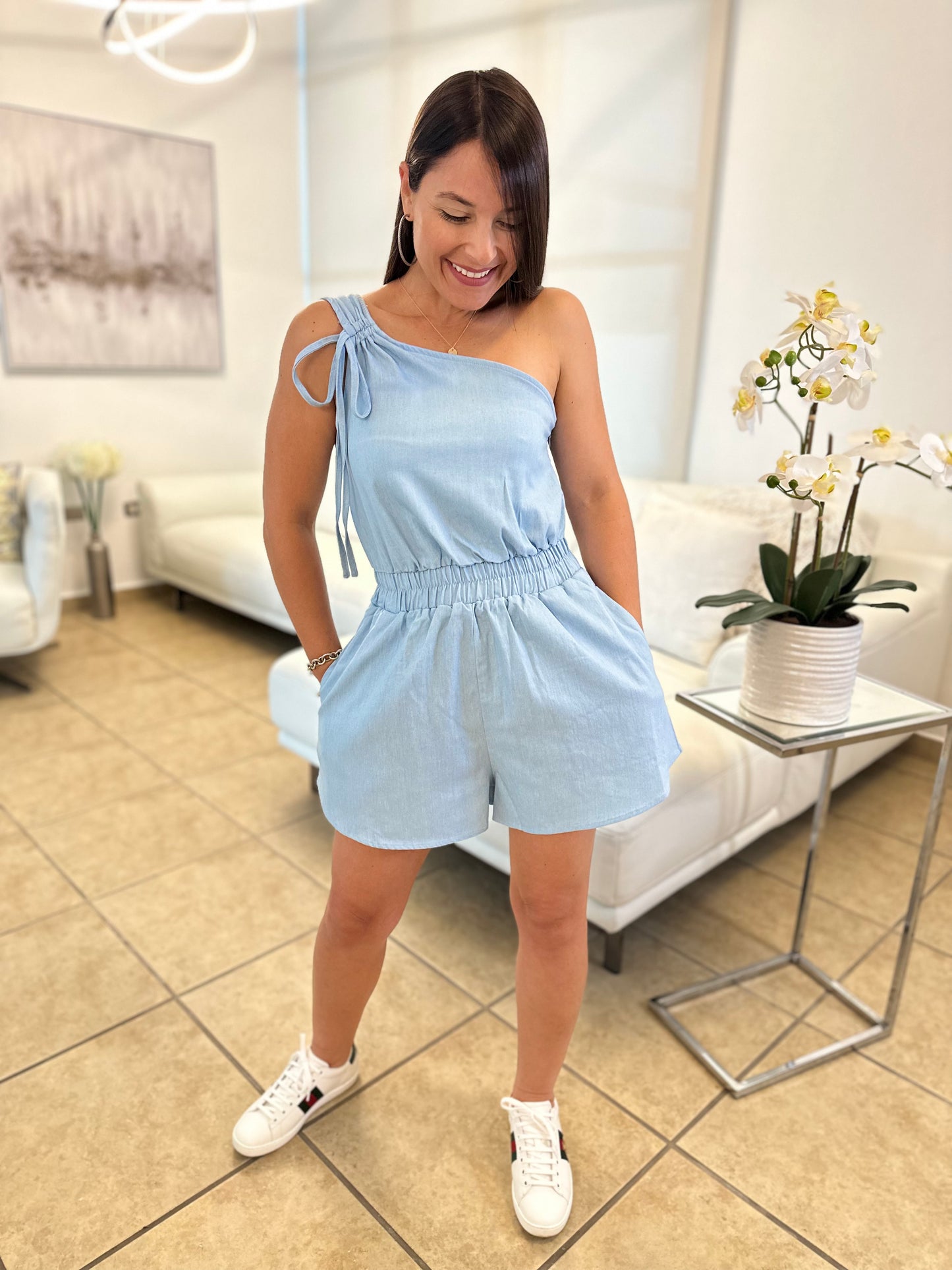 YESSICA DENIM ROMPER