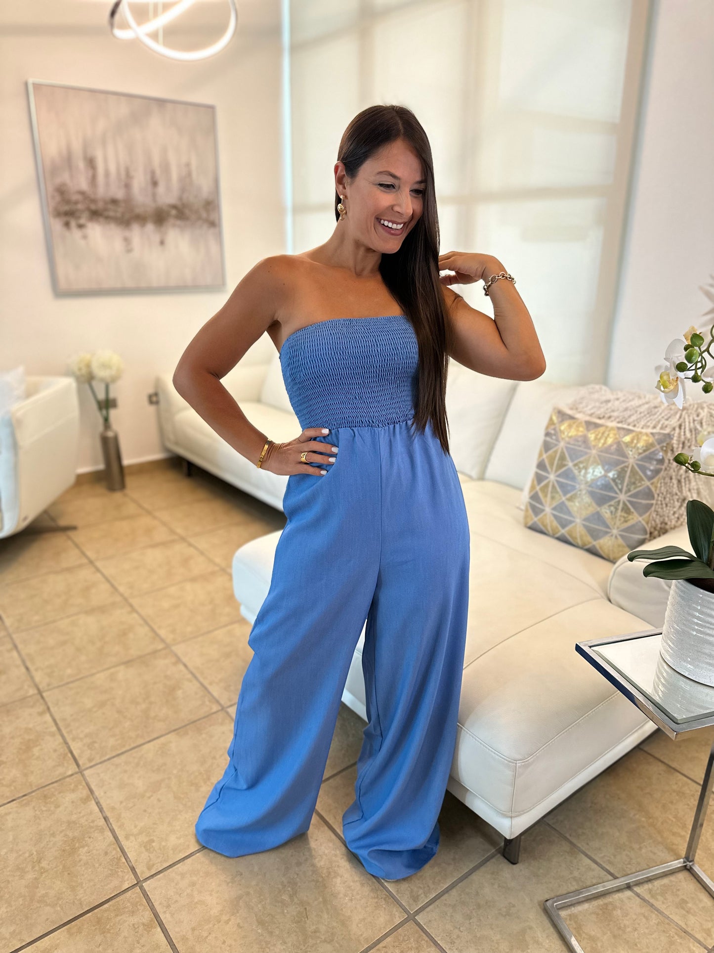 LISANDRA DENIM JUMPSUIT