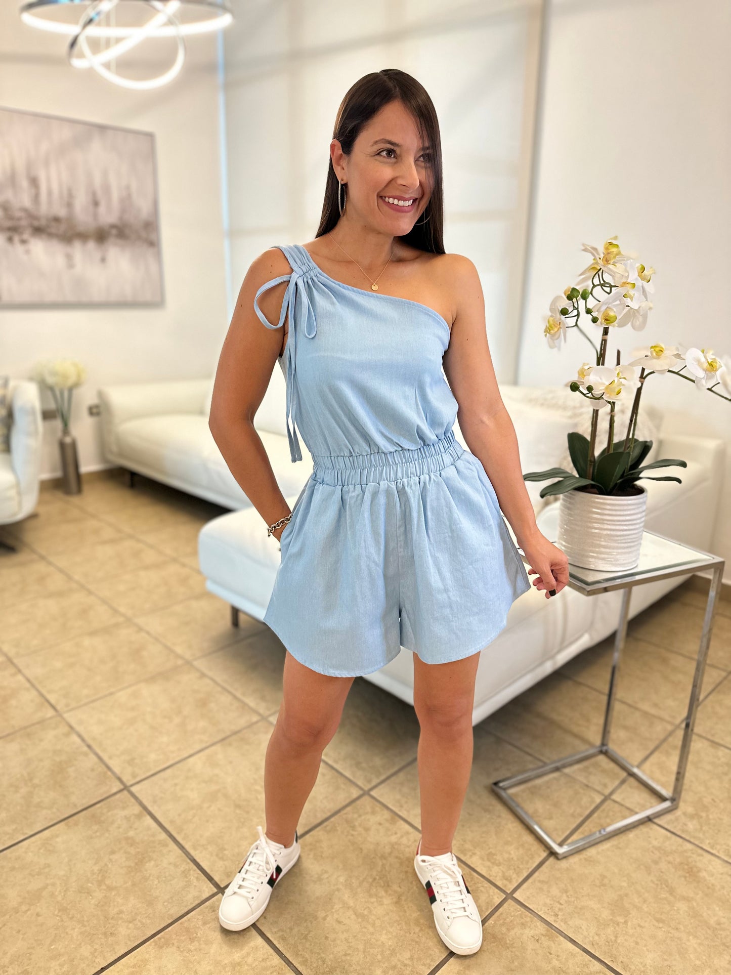 YESSICA DENIM ROMPER