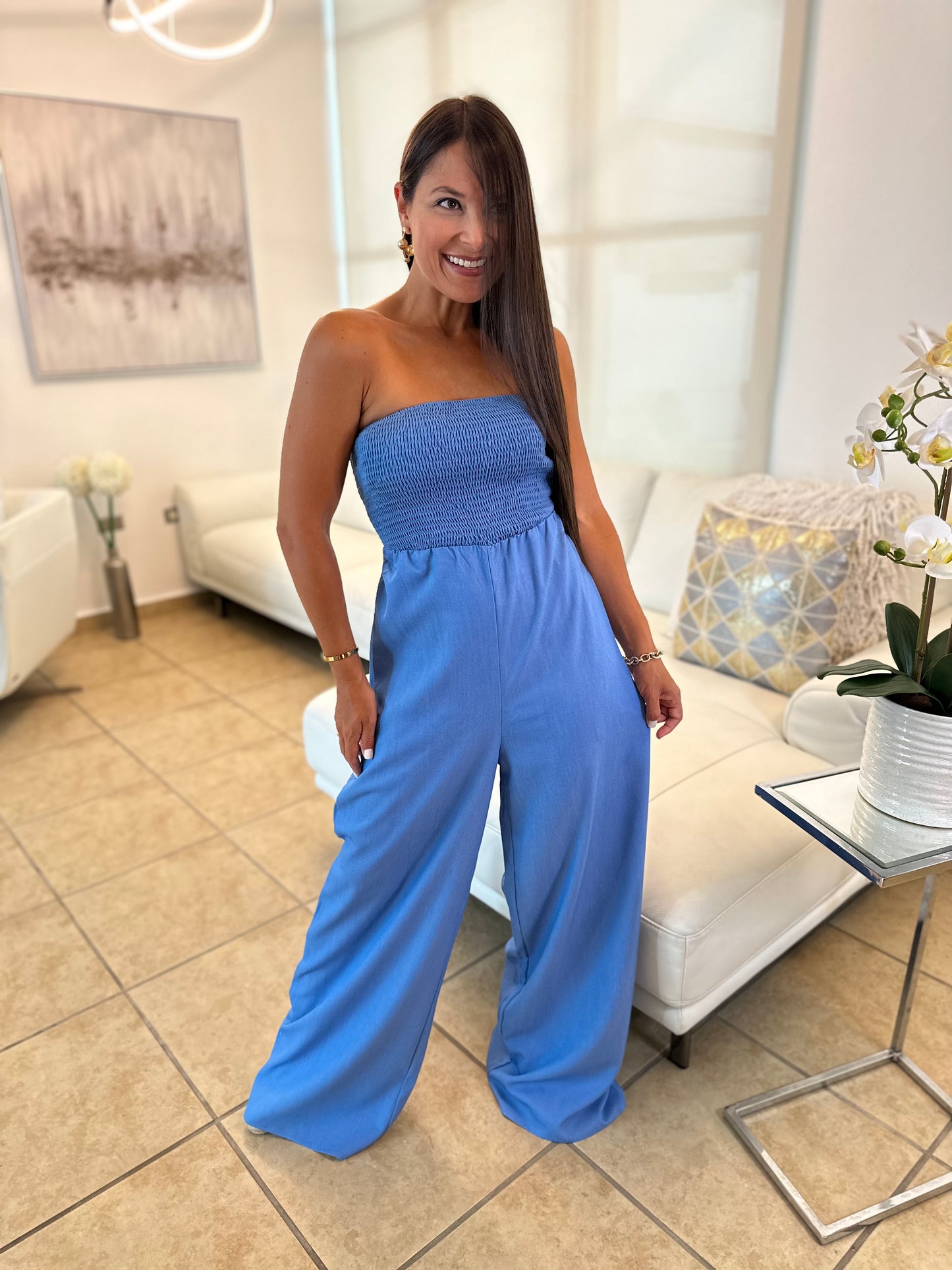 LISANDRA DENIM JUMPSUIT