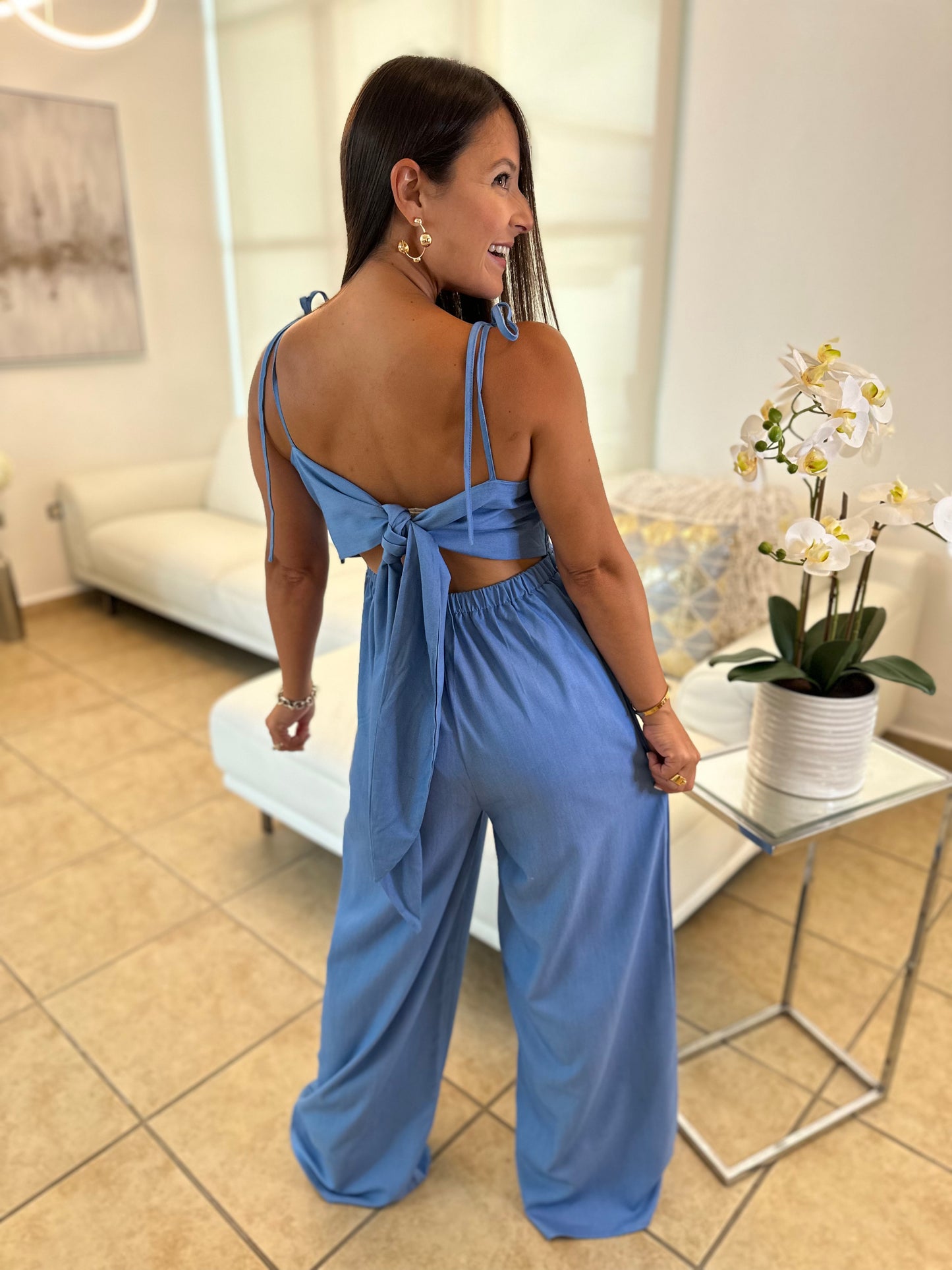 LISANDRA DENIM JUMPSUIT