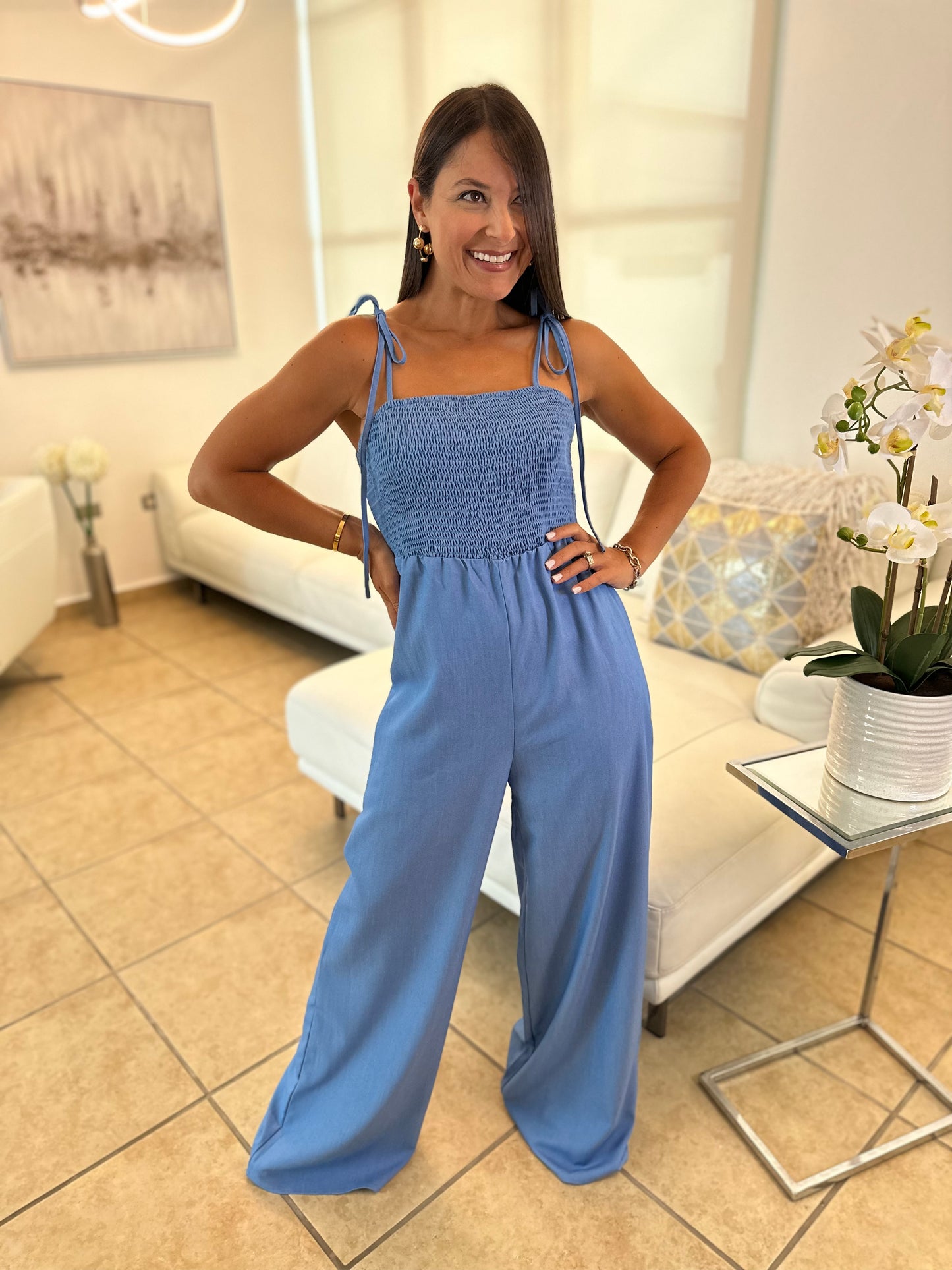 LISANDRA DENIM JUMPSUIT