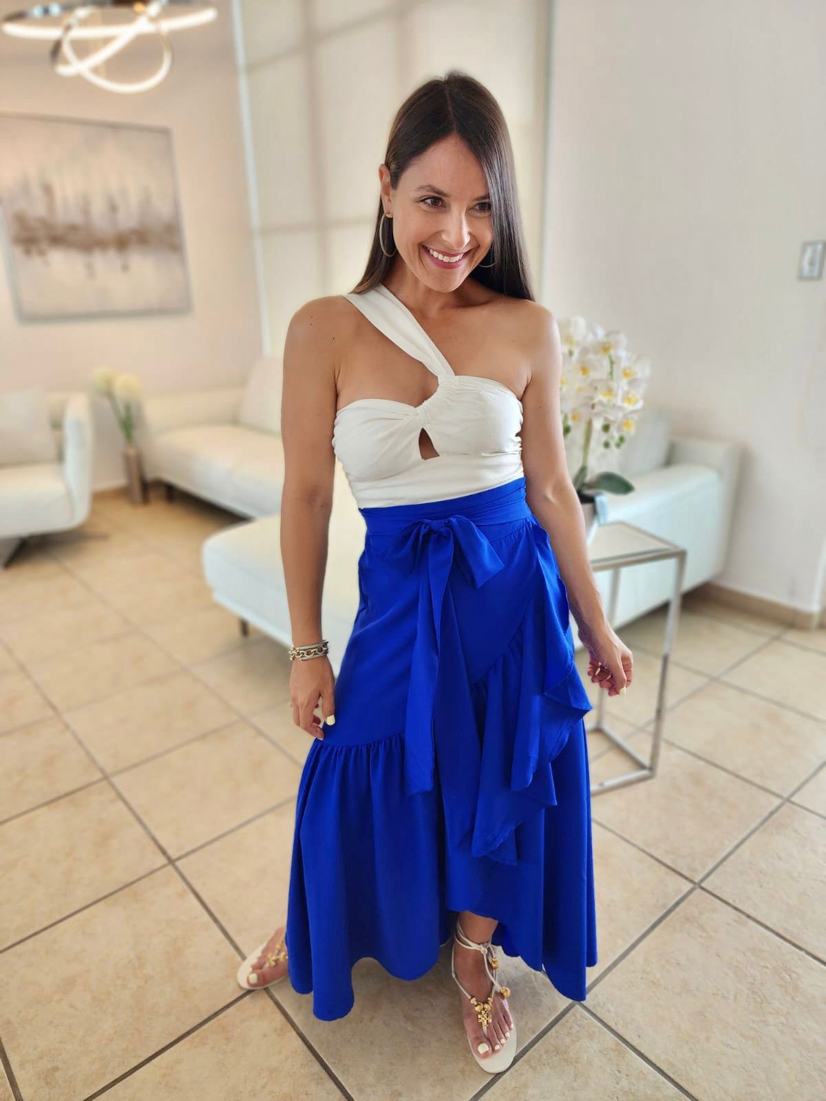 LOURDES ROYAL BLUE SKIRT